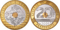 France 20 Francs Monnaie, Mont Saint Michel, Paris, Proof -
