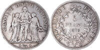 France 5 Francs Monnaie, Hercule, Bordeaux, Argent, Gadoury:745a -