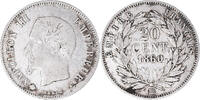 France 20 Centimes Monnaie, Napoleon III, Strasbourg, Argent -