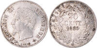 France 20 Centimes Monnaie, Napoleon III, Paris, Argent -