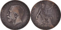 Grande-Bretagne Penny Monnaie, George V, Heaton, Bronze, KM:810 -