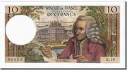 France 10 Francs Billet, 10 F 1963-1973 ''Voltaire'', 1963-04-04 -