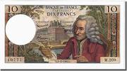 France 10 Francs Billet, 10 F 1963-1973 ''Voltaire'', 1965-12-02 -