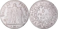 France 5 Francs Monnaie, Union et Force, Paris, Argent -