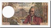 France 10 Francs Billet, 10 F 1963-1973 ''Voltaire'', 1970-03-05 -
