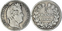 France 5 Francs Monnaie, Louis-Philippe, Bordeaux, Argent -