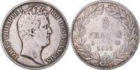 France 5 Francs Monnaie, Louis-Philippe, Bordeaux, Argent -
