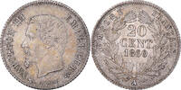 France 20 Centimes Monnaie, Napoleon III, Paris, Argent -