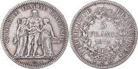 France 5 Francs Monnaie, Hercule, Paris, Argent, Gadoury:745a -