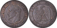 France 10 Centimes Monnaie, Napoleon III, Bordeaux, Bronze -