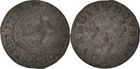 France Double Tournois Monnaie, Henri III, Paris, Avers étoile sous le A 6 -