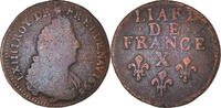 France Liard de France Monnaie, Louis XIV, Amiens, Cuivre -