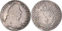 France 1/4 Ecu aux palmes Monnaie, Louis XIV, Paris, Argent -