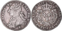 France 12 Sols, 1/10 ECU Monnaie, Louis XVI, 1/10 Écu, Paris, Rare -