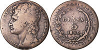 États italiens 3 Grana Monnaie, NAPLES, Joachim Murat, Cuivre -