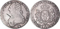 France Ecu aux branches d'olivier Monnaie, Louis XVI, Limoges -