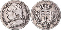 France 5 Francs Monnaie, Louis XVIII, Bayonne, Argent, Gadoury:591 -