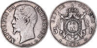 France 5 Francs Monnaie, Napoleon III, Strasbourg, Argent -
