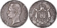 France 5 Francs Monnaie, Napoleon III, Strasbourg, Argent -
