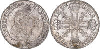 France Ecu Monnaie, Louis XIV, Écu aux 8 L, Rennes, Flan fissuré -