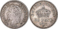 France 20 Centimes Monnaie, Napoleon III, Strasbourg, Argent -