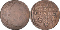 France Liard Monnaie, Louis XIV, Dijon, Cuivre, Gadoury:81 -