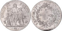 France 5 Francs Monnaie, Union et Force, Paris, Argent -