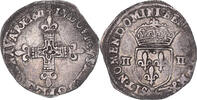 France 1/4 Ecu à la croix fleurdelisée Monnaie, Louis XIII, Bayonne -