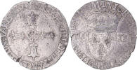 France 1/4 d'écu à la croix feuillue de face Monnaie, Henri IV, La -