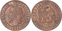 France 10 Centimes Monnaie, Napoleon III, Paris, Bronze -