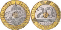 France 20 Francs Monnaie, Mont Saint Michel, Tri-Metallic -