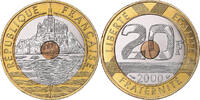 France 20 Francs Monnaie, Mont Saint Michel, Paris, BU -