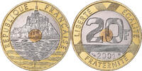 France 20 Francs Monnaie, Mont Saint Michel, Paris, BU -