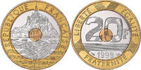 France 20 Francs Monnaie, Mont Saint Michel, Paris, BU -