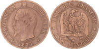 France 5 Centimes Monnaie, Napoleon III, Lille, ancre, Bronze -