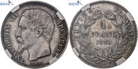 France Franc Napoléon III, Paris, Argent, GENI, UNC, Gadoury:460 -