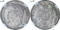 France Franc Monnaie, Napoleon III, Paris, GENI, AU58, Argent -