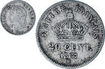 France 20 Centimes Monnaie, Napoleon III, Strasbourg, Argent -