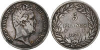 France 5 Francs Monnaie, Louis-Philippe, Lille, Argent -