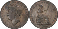 Grande-Bretagne 1/2 Penny George IV, Cuivre, KM:692 -