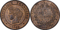 France 5 Centimes Cérès, Paris, faisceau, Bronze, Gadoury:157a -