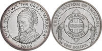 États-Unis Dollar Poarch Creek Indians, Flan mat, Argent -