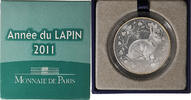 France 5 Euro Monnaie de Paris, Année du lapin, BU, Paris, Argent -