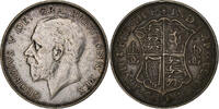 Grande-Bretagne 1/2 Crown George V, Argent, KM:835 -