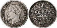 France 20 Centimes Napoléon III, Paris, Argent, Gadoury:309 -