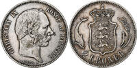Danemark 2 Kroner Christian IX, Copenhagen, Argent, KM:798.1 -