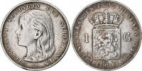 Pays-Bas Gulden Wilhelmina I, Argent, KM:117 -