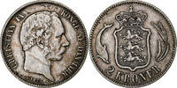 Danemark 2 Kroner Christian IX, Copenhagen, Argent, KM:798.1 -