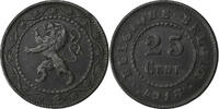 Belgique 25 Centimes Albert I, Zinc, KM:82 -