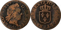 France Liard Louis XV, Liard à la vieille tête, Lille, Cuivre -